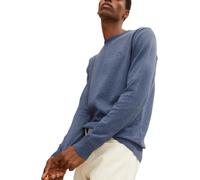 Tom Tailor Jersey de hombre con cuello redondo y ribetes de canalé. Azul 2XL