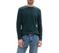 Tom Tailor Jersey de hombre de cuello redondo cortre regular. Verde oscuro 2XL
