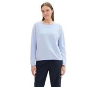 TOM Tailor Jersey de Mujer de Manga Larga con Escote Redondo Azul Claro