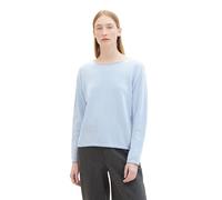 TOM Tailor Jersey de Punto para Mujer de algodón orgánico, 34916 - Blue Bubble Structure, M