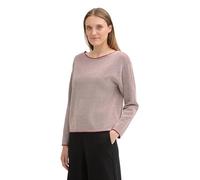 TOM Tailor Jersey de Punto para Mujer de algodón orgánico, 37585 - Deep Red Bubble Structure, XXS