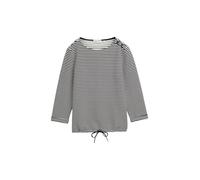 TOM TAILOR Mujer 3/4 Manga Acanalado con Cuello Redondo y Cordón en el Dobladill