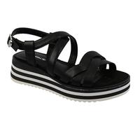 TOM TAILOR Mujer 3298805 Sandalias con cua, Negro, 39 EU