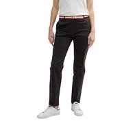 TOM TAILOR Mujer Slim Chino con Cinturón 1016542, 14482 Deep Black, 42W / 32L