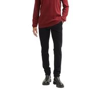 TOM TAILOR Pantalones Chinos Ajustados para Hombre con cinturón 1043719, 29999 - Black, 29W / 32L