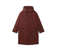 Tom Tailor Parka de mujer con capucha y bolsillos. Granate XS