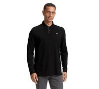 TOM Tailor Polo básico de piqué de Manga Larga para Hombre, 29999 - Black, L