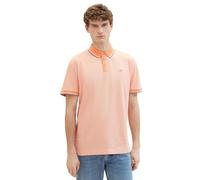 TOM TAILOR Polo básico de piqué para Hombre, 35202 - White Orange Twotone, L