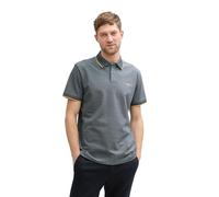 TOM TAILOR Polo de piqué para Hombre con elástico, 35198 - Azul Marino Gris Mint Twotone, 3XL