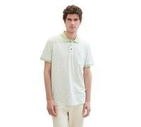 TOM TAILOR Polo para Hombre, 35379 - Diseño de Hojas onduladas Verdes, S