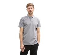 TOM TAILOR Polo para Hombre, 37458 Tarmac Grey White Two Tone, XL