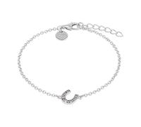 TOM TAILOR - Pulsera para Niña en Plata 925 - con Circonita - Colgante de Herradura - TT-B0016