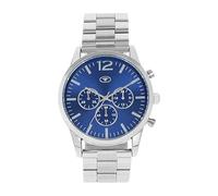 TOM Tailor Reloj de Pulsera de Cuarzo para Hombre, Carcasa de aleación Plateada, Resistente al Agua 3 Bar, Plata, Eine Grösse, Moderno