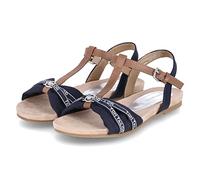 TOM TAILOR Sandalia plana para mujer 5392208, azul marino, 38 EU