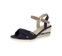 TOM TAILOR Sandalias con hebilla azul oscuro / marrón claro 37 azul oscuro / marrón claro