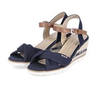 TOM TAILOR Sandalias de cuña para mujer 5390407, azul marino, 37 EU