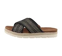 TOM TAILOR Sandalias deslizantes para Mujer, Color Negro y Beige, Talla 37 EU, Negro y Beige., 37 EU