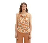 TOM TAILOR Señoras Blusa 1035254, 31758 - Brown Abstract Leaf Design, 38