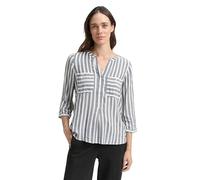 TOM TAILOR Señoras Blusa de rayas 1016190, 26940 - Offwhite Navy Vertical Stripe, 46
