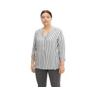 TOM TAILOR Señoras Blusa de rayas 1024917, 21395 - Offwhite Navy Vertical Stripe, 54 Grande