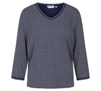 TOM TAILOR Señoras Camiseta 1035850, 32108 - Navy Geometrical Design, XL