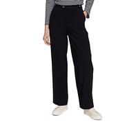 TOM TAILOR Señoras Pantalón plisado 1030616, 14482 - Deep Black, 34W / 32L