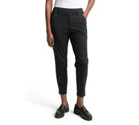 TOM TAILOR Señoras Pantalones de corte relajado con cintura elástica 1021175, 14482 - Deep Black, L