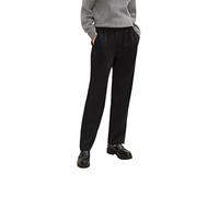 TOM TAILOR Señoras Pantalones de tela de corte holgado 1034231, 14482 - Deep Black, 36W / 32L