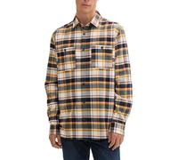 Tom Tailor Sobrecamisa de hombre de manga larga y estampado a cuadros. Naranja M