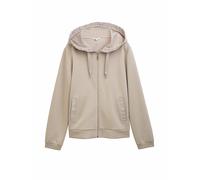 TOM TAILOR Sudadera con cremallera beige | XXL