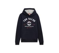TOM TAILOR Sudadera marino / rojo oscuro / blanco L marino / rojo oscuro / blanco