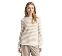 TOM Tailor Suéter de Mujer, 39421 - Arena Stone Offwhite Stripe, 3XL