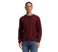 TOM TAILOR Suéter para Hombre, 38771 - Samba Red Navy Twotone, M