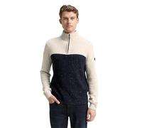 TOM TAILOR Suéter para Hombre, 39360 - Offwhite Navy Color Block, L