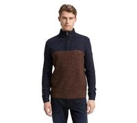 TOM TAILOR Suéter para Hombre, 39361 - Bloque de Color marrón Marino, XL