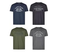 TOM TAILOR Tom Tailor Camiseta para hombre, pack de 4 camisetas, XL