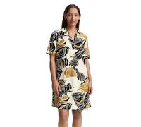 TOM TAILOR Vestido de Mujer con Porcentaje de Lino, 37999 - Diseño de Hojas de Corte Neutro, 38