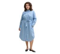 TOM TAILOR Vestido de Mujer Plussize, 30198 - Blue White Thin Stripe, 48 ES