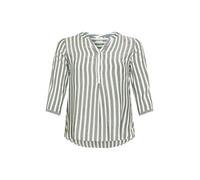 TOM TAILOR Señoras Blusa de rayas 1024917, 21395 - Offwhite Navy Vertical Stripe, 46 Grande