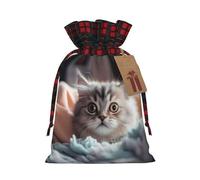 Tom Thumb - Bolsa de regalo con cordón de 8.3 x 11.8 pulgadas, decoración de fiesta de Navidad