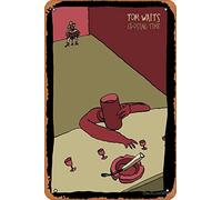 Tom Waits - Closing Time Póster Retro Metal Tin Vintage Sign 12 X 8 Inch Home Bar Man Cave Wall Decor