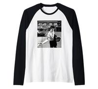 Tom Waits Downtown Train Singer Foto de AJ Barratt Camiseta Manga Raglan