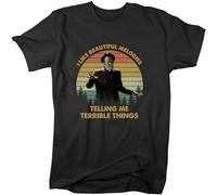 Tom Waits I Like Beautiful Melodies Telling Me Terrible Things - Camiseta vintage para hombre, talla XL, color negro, Negro