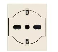 Vimar 30211.C - Toma universal de pared estándar italiano P40, Sicury, cáñamo, 2 módulos