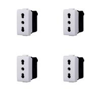 Toma bipaso compatible Bticino Matix 2P + T 10/16 A color blanco