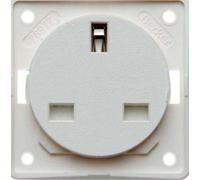 Toma BRITISH STANDARD, INTEGRO, blanco polar, mate