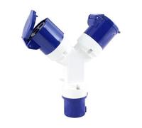 Toma corriente industrial IP44, 2 polos + tierra, 1 m, 2 horas, 16A; ideal para conexiones seguras en entornos húmedos.