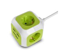 Toma corriente USB GreenBlue 4x enchufes 2x USB 1.4m GB118G