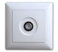 Toma de antena TV Visage SAT F macho, blanco