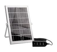 Toma De Cargador USB Con Panel Solar - 4 Puertos USB Flexible De Alta Eficiencia, Cargador De Panel Solar, Accesorios Duraderos Para Acampar, Fuente De Alimentación Versátil | Equipos De Energía Confi